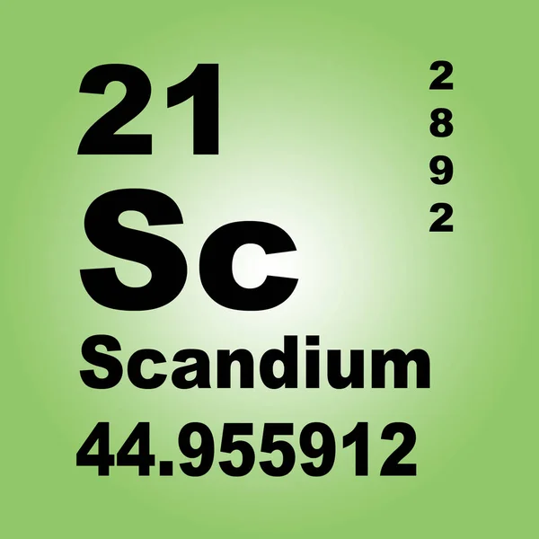 Scandium Periodieke Tabel Van Elementen — Stockfoto
