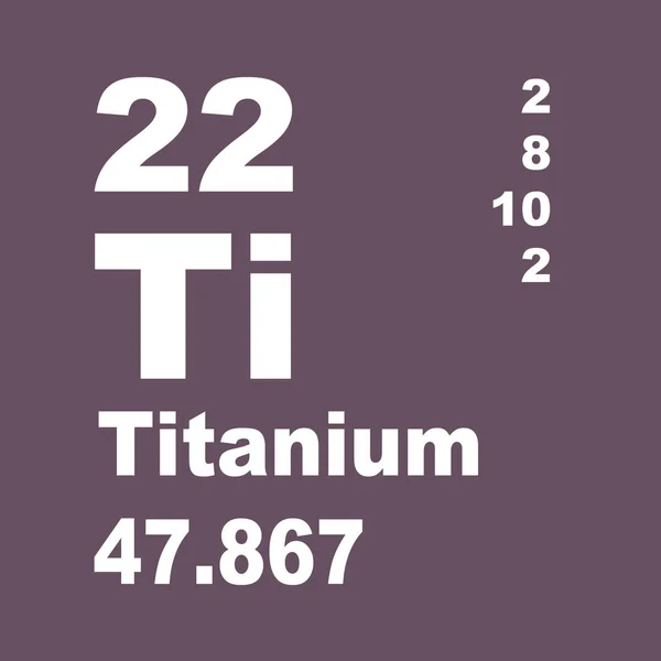 Периодическая Таблица Элементов Титана — стоковое фото