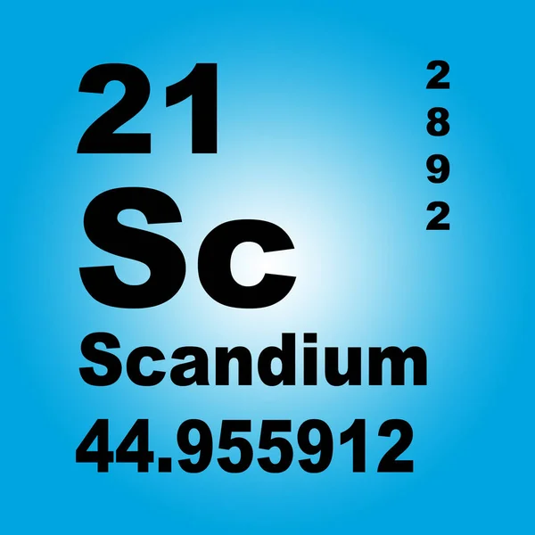 Scandium Periodieke Tabel Van Elementen — Stockfoto