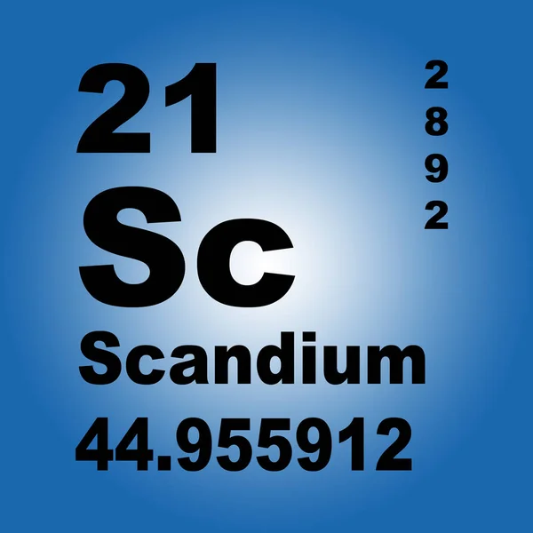 Scandium Periódusos Elemek — Stock Fotó