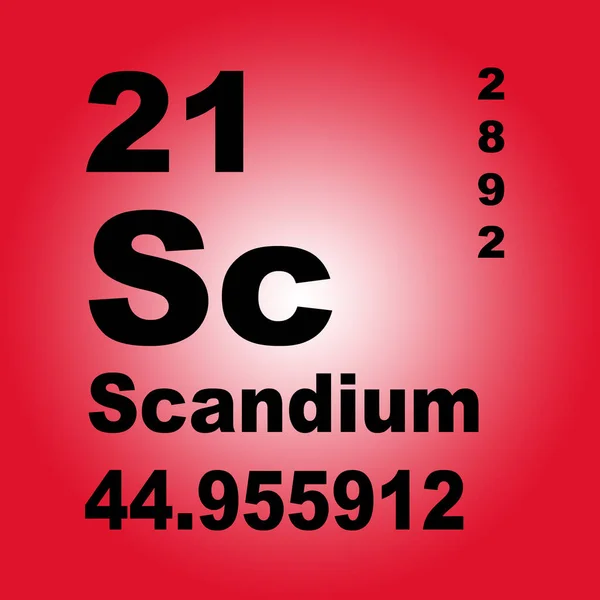 Scandium Periodieke Tabel Van Elementen — Stockfoto