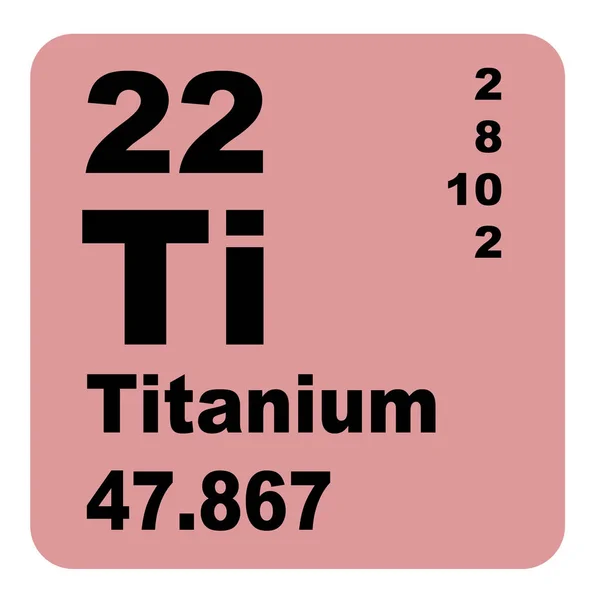 Titanio Tavola Periodica Degli Elementi — Foto Stock