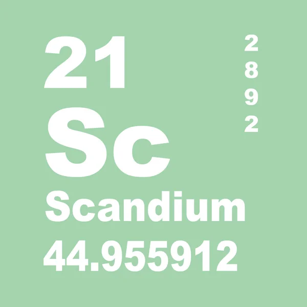 Scandium Periodisk Tabell Över Grundämnen — Stockfoto