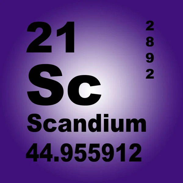 Scandium Periodieke Tabel Van Elementen — Stockfoto