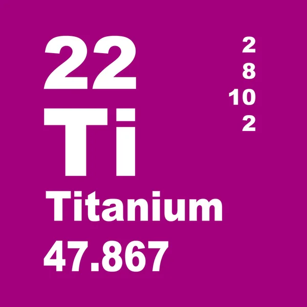 Elementlerin Titanyum Periyodik Tablosu — Stok fotoğraf