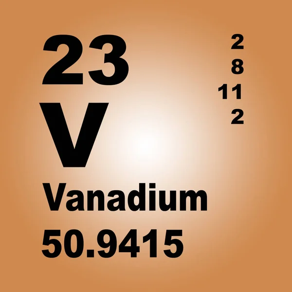 Vanadium Tableau Périodique Des Éléments — Photo