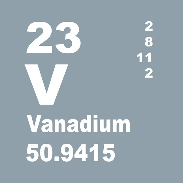 Periodická Tabulka Prvků Vanadium — Stock fotografie