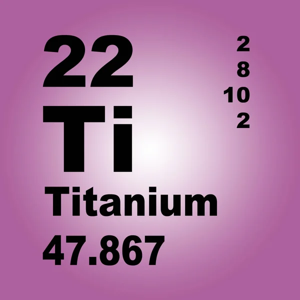 Titanium Periodieke Tabel Van Elementen — Stockfoto
