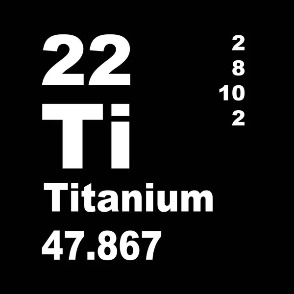 Titanio Tavola Periodica Degli Elementi — Foto Stock