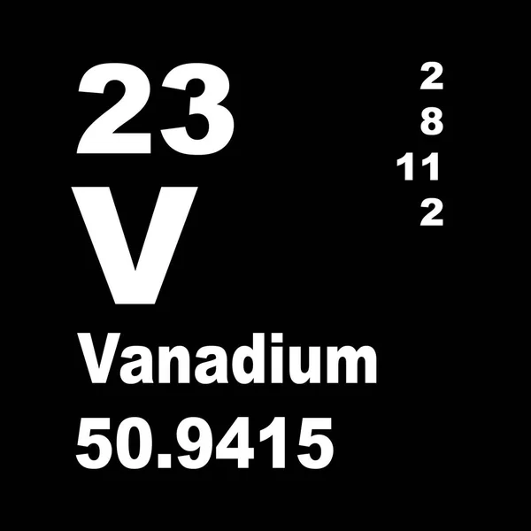 Vanadium Tableau Périodique Des Éléments — Photo