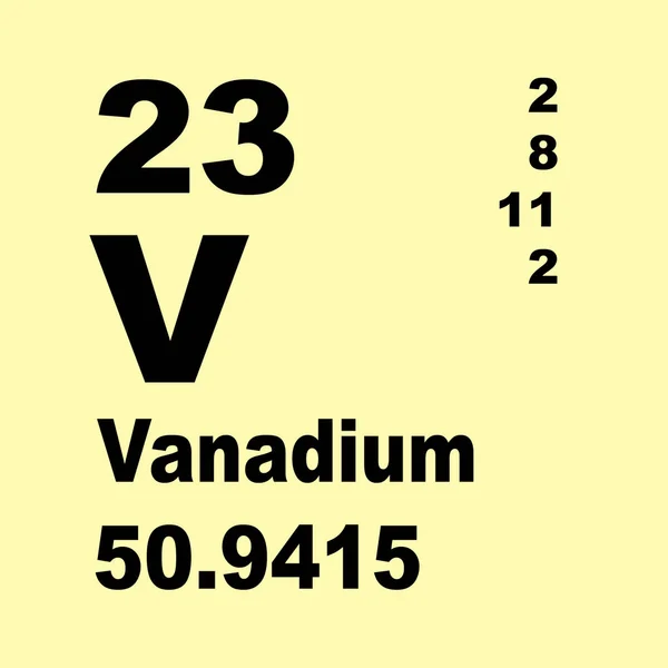 Tabela Periódica Elementos Vanádio — Fotografia de Stock