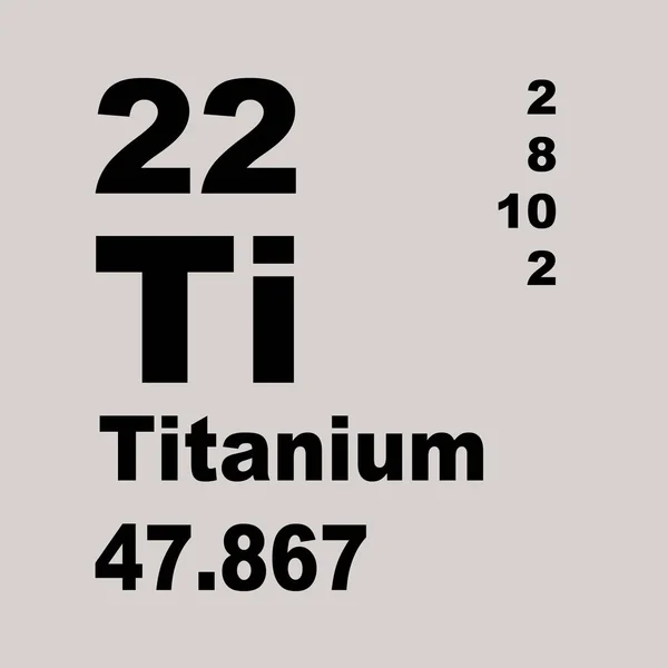 Титанова Періодична Таблиця Елементів — стокове фото