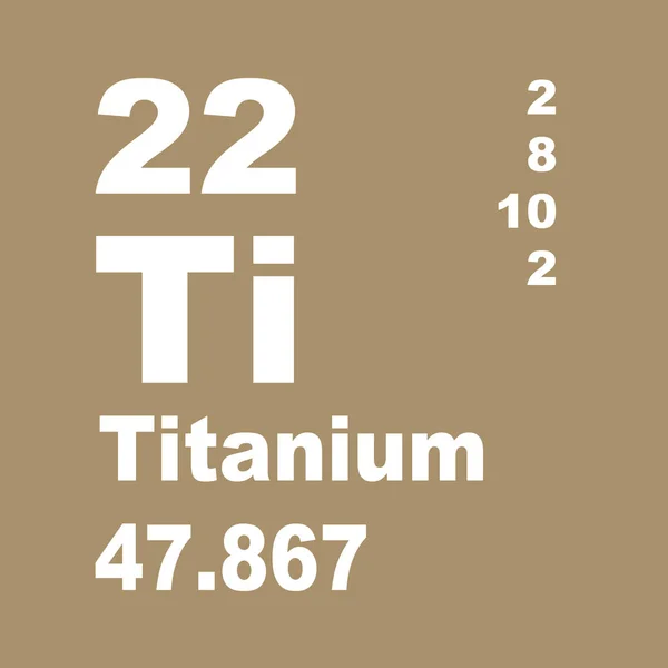 Titan Periodisk Tabell Över Grundämnen — Stockfoto