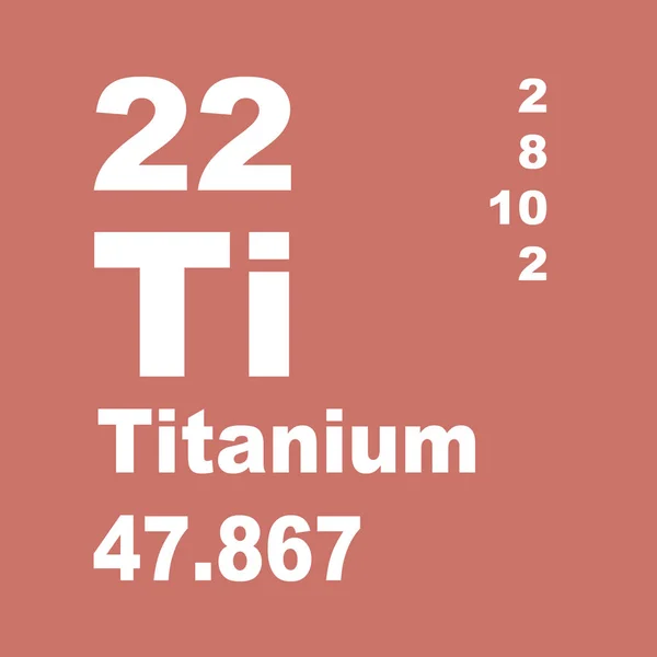 Titanium Periodieke Tabel Van Elementen — Stockfoto