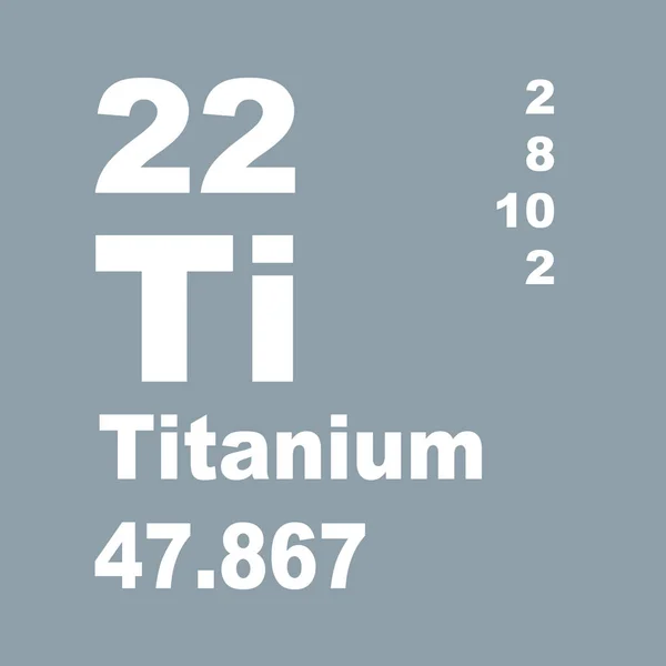 Titânio Tabela Periódica Elementos — Fotografia de Stock