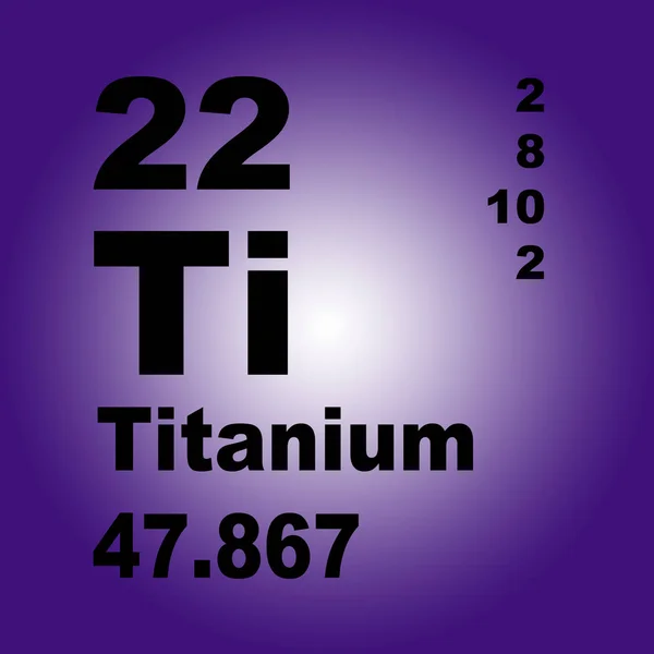 Titânio Tabela Periódica Elementos — Fotografia de Stock