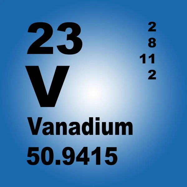 Periodická Tabulka Prvků Vanadium — Stock fotografie