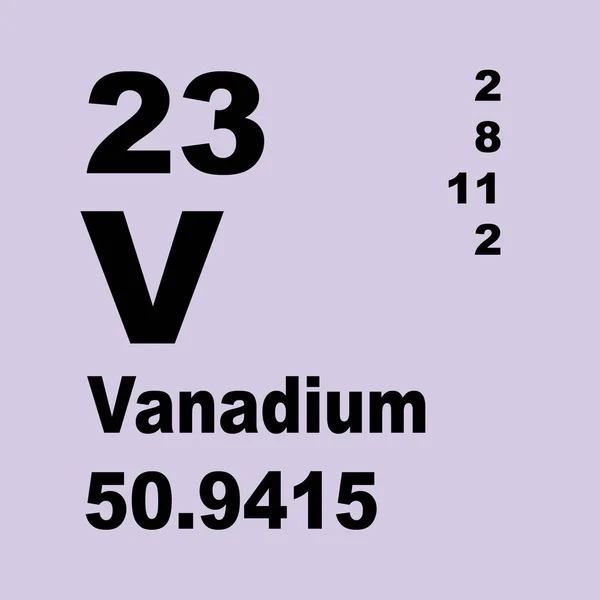 Periodická Tabulka Prvků Vanadium — Stock fotografie