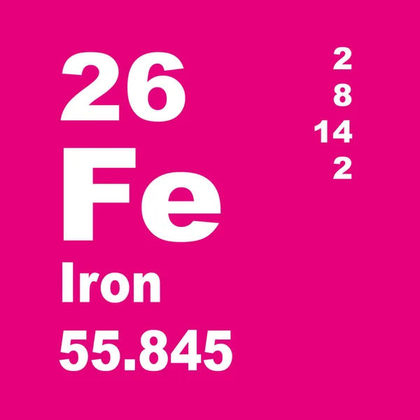 Tabela Periódica Elementos Ferro — Fotografia de Stock