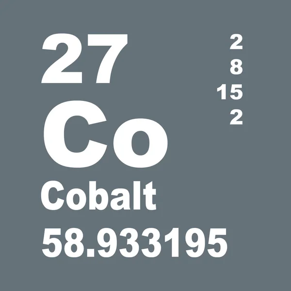 Cobalto Tavola Periodica Degli Elementi — Foto Stock