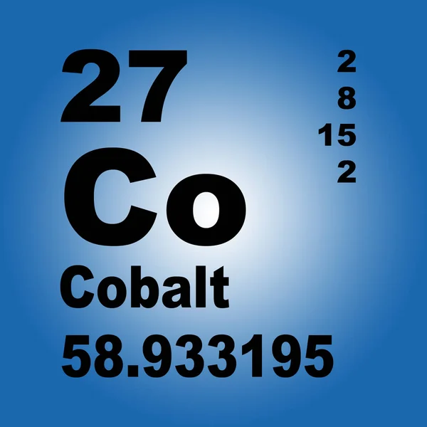 Cobalt symbol. Chemical element of the periodic table. Vector