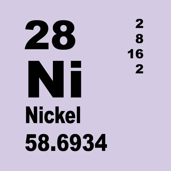 Nickel Periodic Table Elements — Stock Photo, Image