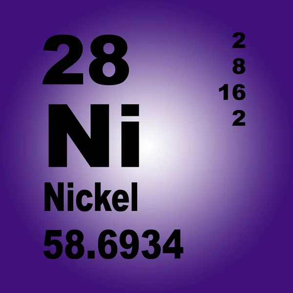 Tabela Periódica Elementos Níquel — Fotografia de Stock