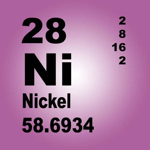 Tabela Periódica Elementos Níquel — Fotografia de Stock