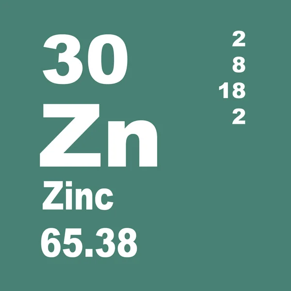 Zinc Periodic Table Elements — Stock Photo, Image