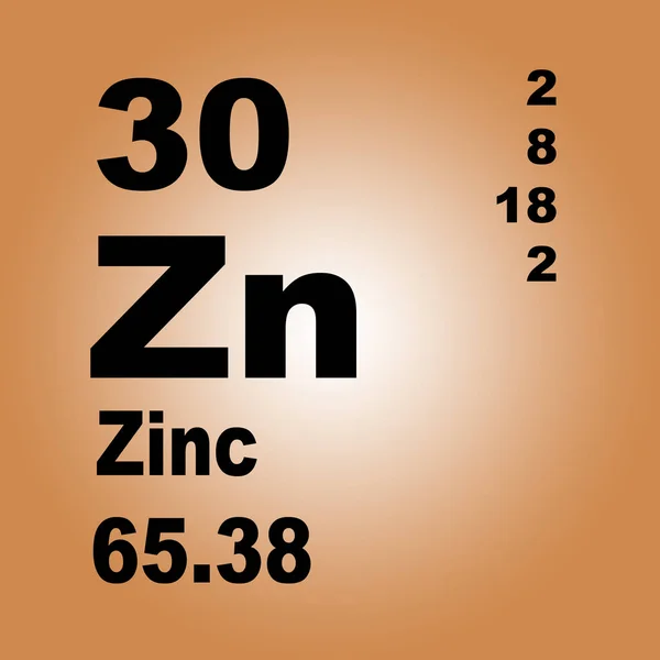 Zinc Periodic Table Elements — Stock Photo, Image