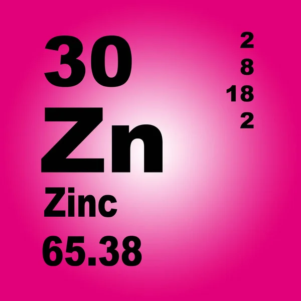 Zinc Periodic Table Elements — Stock Photo, Image
