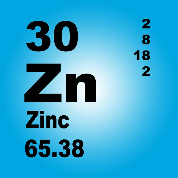 Tabela Periódica Elementos Zinco — Fotografia de Stock