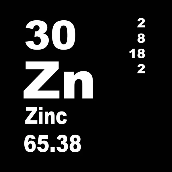 Tabela Periódica Elementos Zinco — Fotografia de Stock