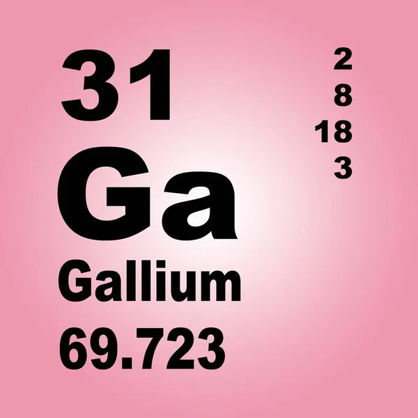 Gallium Tableau Périodique Des Éléments — Photo