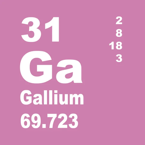 Gallium Tableau Périodique Des Éléments — Photo