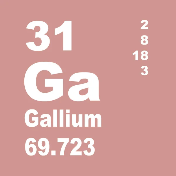 Gallium Periodiskt Bordlägger Beståndsdelar — Stockfoto