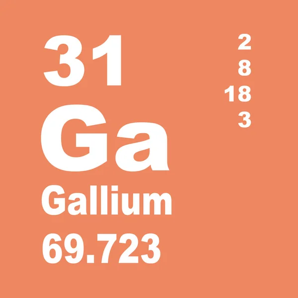 Gallium Periodic Table Elements — Stock Photo, Image