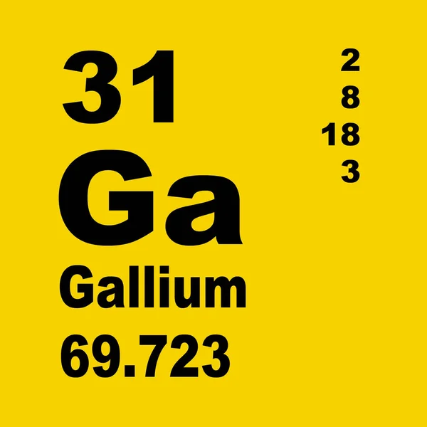 Периодическая Таблица Элементов Галлия — стоковое фото
