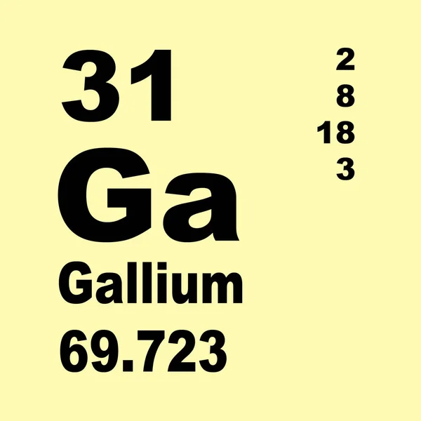 Gallium Periodensystem Der Elemente — Stockfoto
