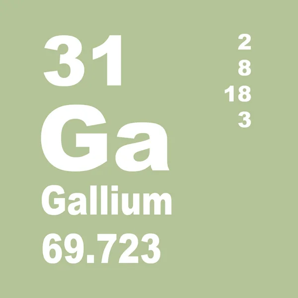 Gallium Tavola Periodica Degli Elementi — Foto Stock