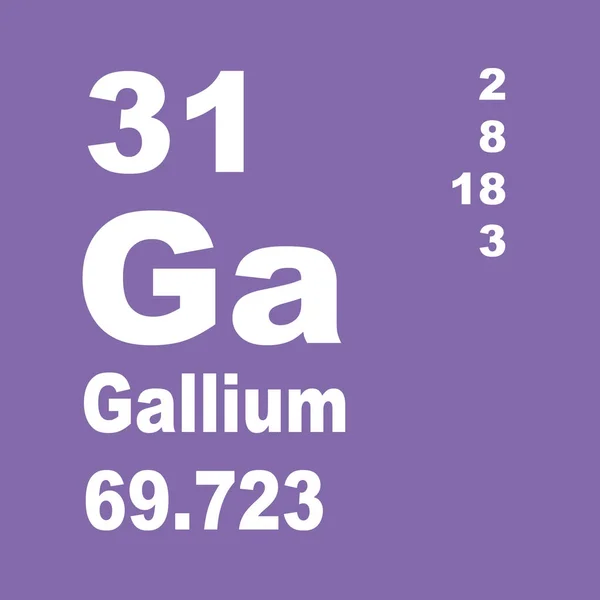Періодична Таблиця Елементів Gallium — стокове фото