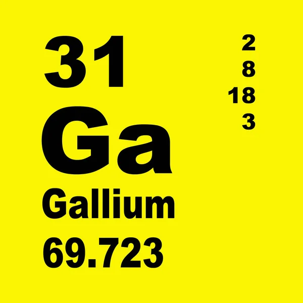 Gallium Periodiskt Bordlägger Beståndsdelar — Stockfoto