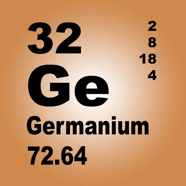 요소의 게르마늄 주기성 테이블 — 스톡 사진