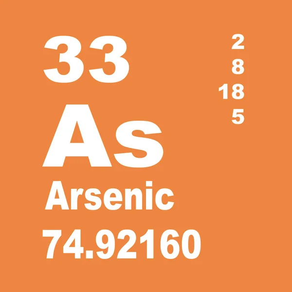 元素的砷周期表 — 图库照片