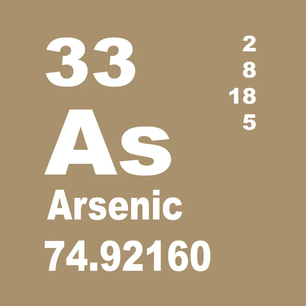 Arsenic Okresowego Spisu Elementów — Zdjęcie stockowe