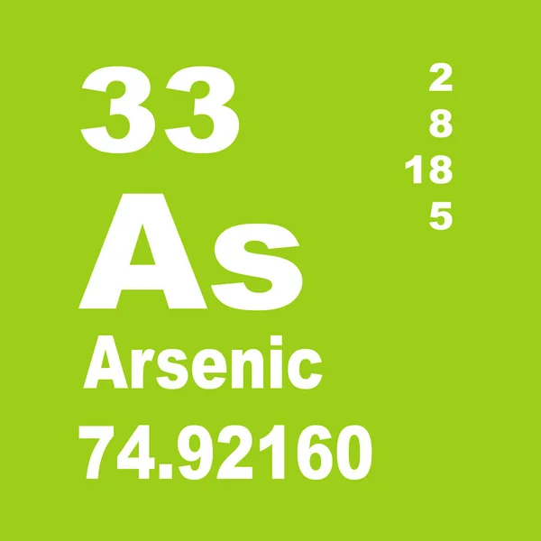 Elementlerin Arsenik Periyodik Tablosu — Stok fotoğraf