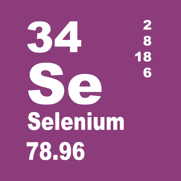 Tableau Périodique Des Éléments Sélénium — Photo