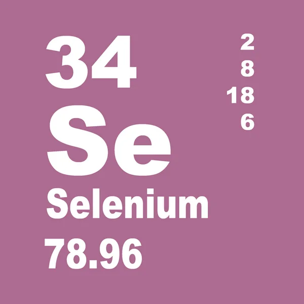 Selênio Tabela Periódica Elementos — Fotografia de Stock