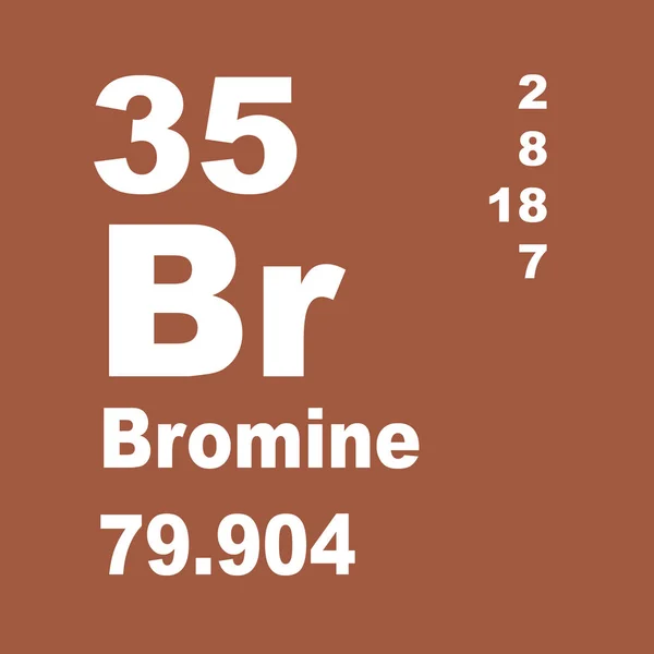 Bromo Tavola Periodica Degli Elementi — Foto Stock