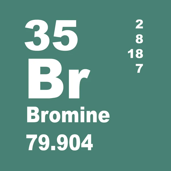 Bromo Tabela Periódica Elementos — Fotografia de Stock